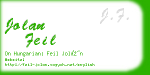 jolan feil business card